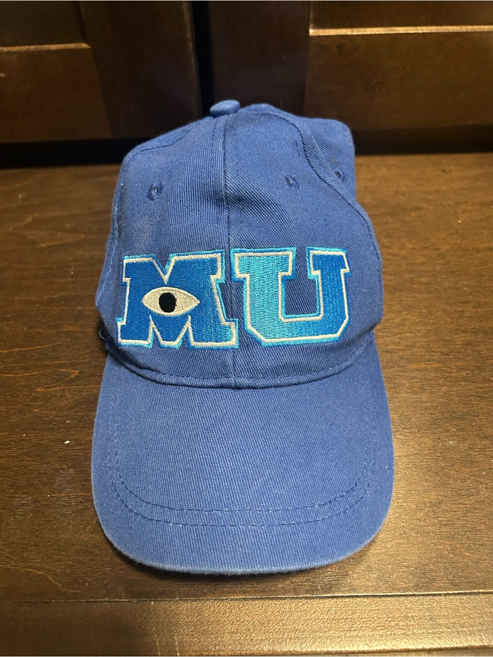 Disney Blue 'MU' Embroidered Kids Cap
